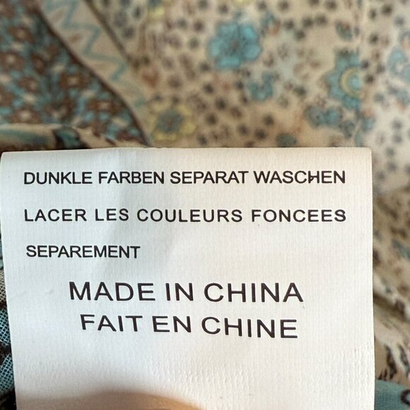 Bohemian Floral Chiffon Long Maxi Dress Sheer Coastal Flowy Beachy XS - Picture 11 of 12